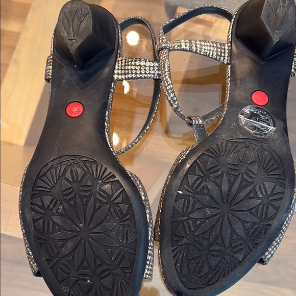 Camper grey and silver textured Sandals with rubber heel - Picture 3 of 4